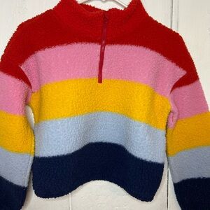 Girls Old Navy Red Fleece Pullover Zip up